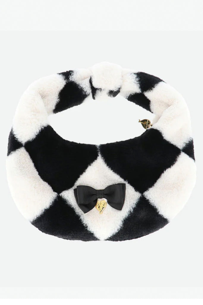 Knot Faux Fur Diamond Bag