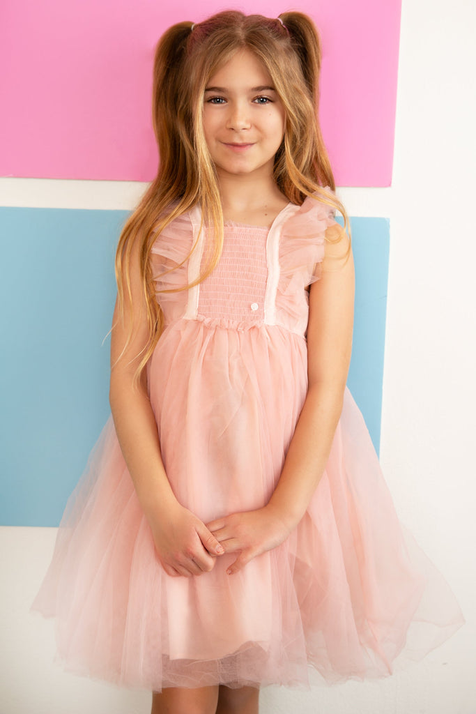 Pink Butterfly Fairy Tulle Dress