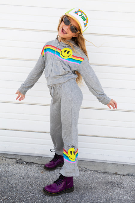 Rainbow Pleated Mesh Skirt