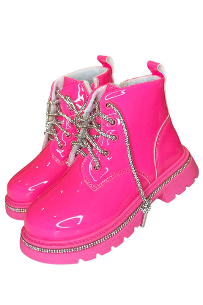 Hot Pink Crystal Boots