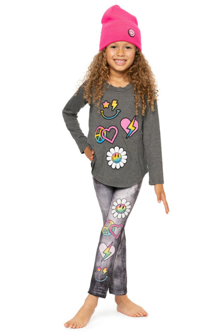 Grey & Pink Ombre Butterfly Sweatpants