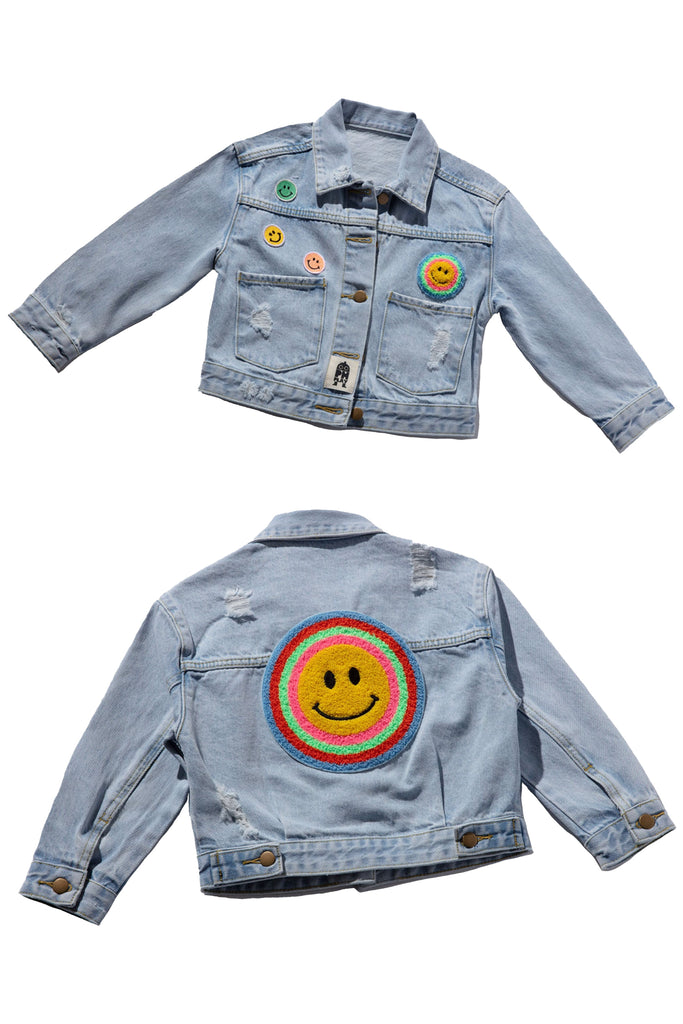 Smiley Patch Denim Jacket
