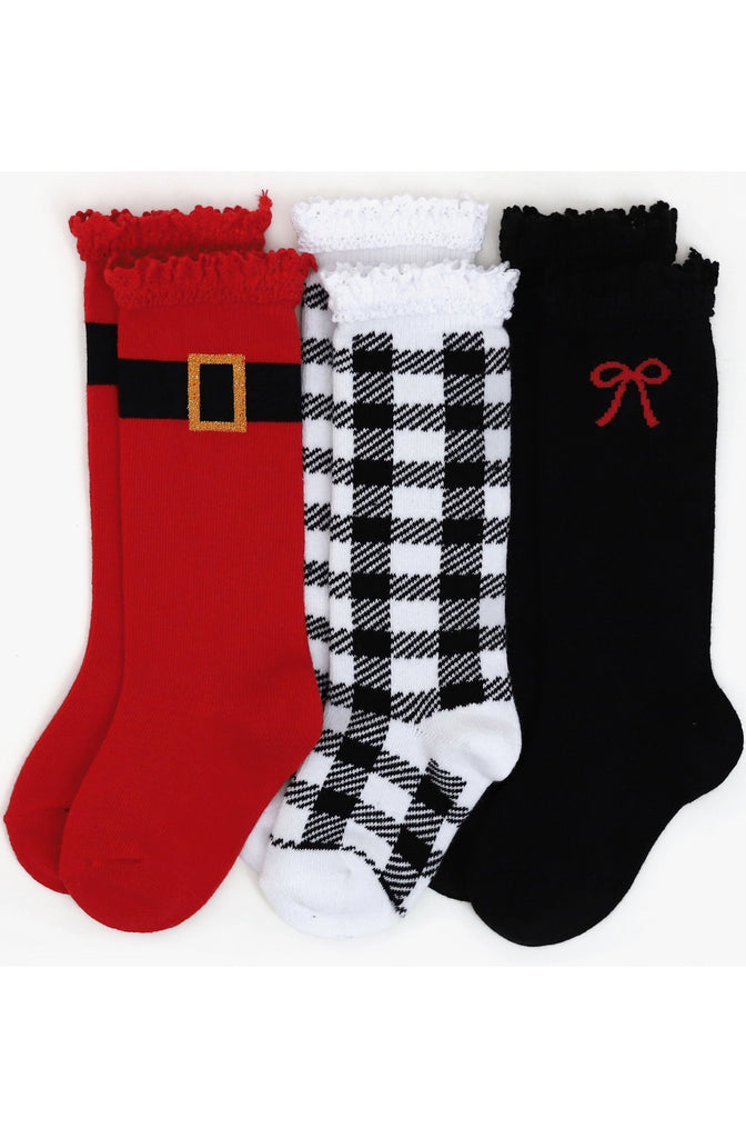 Jolly St. Nick Knee Socks : 3 Pack