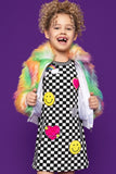 Tie Dye Neon Fur Jacket
