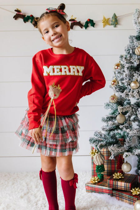 Checkerboard Ruby Sweatshirt
