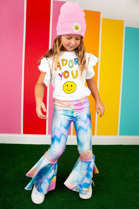 Grey & Pink Ombre Butterfly Sweatpants