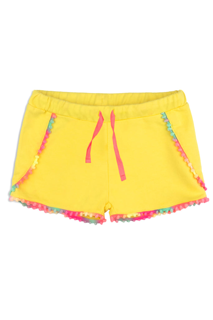 Yellow Pom Pom Shorts