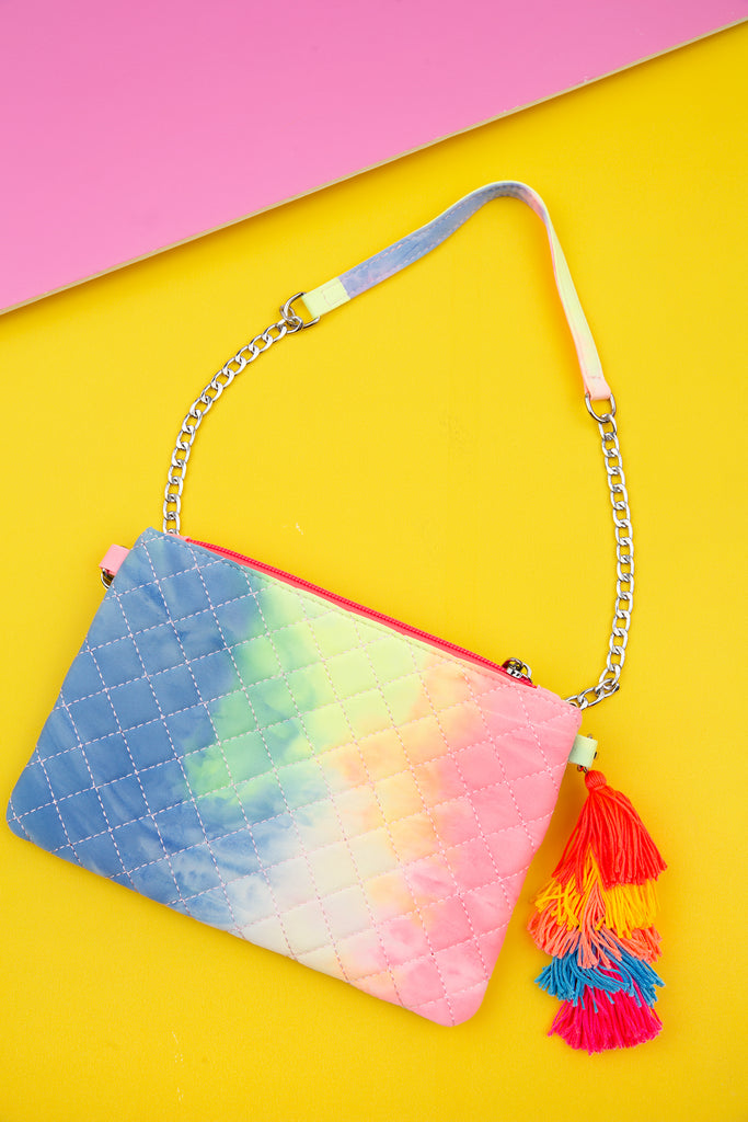 Tie Dye Crossbody Bag w/ Fun Tassel