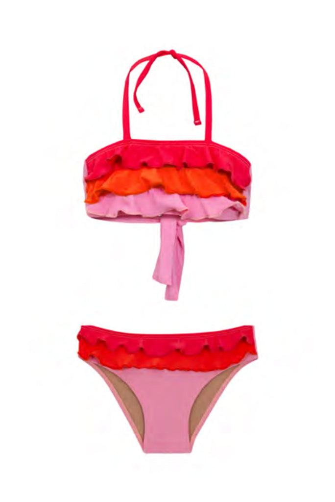 Pink & Red Ruffle Bikini