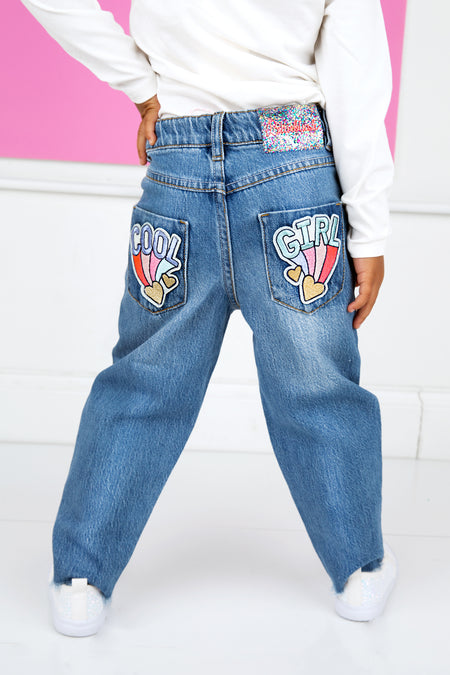 Grey & Pink Ombre Butterfly Sweatpants
