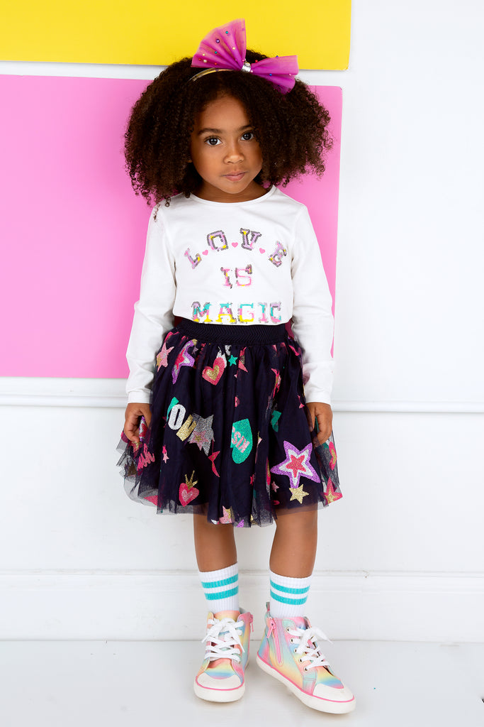 Glitter All Over Pattern Skirt