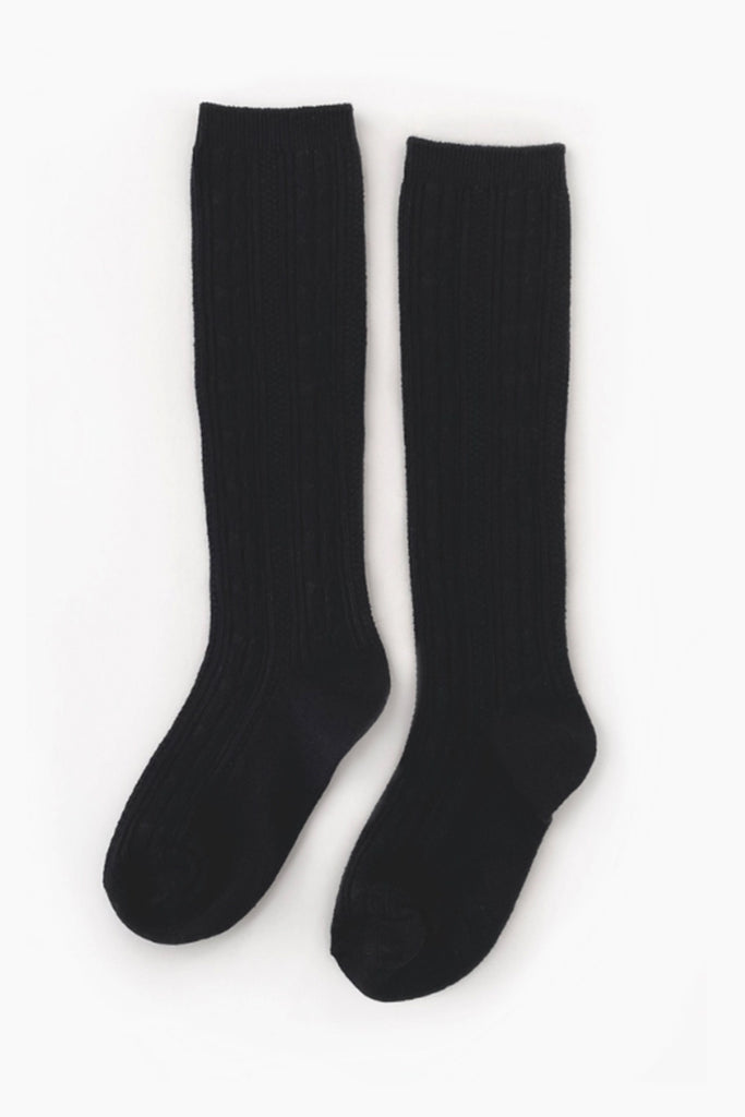 Black Knee High Socks