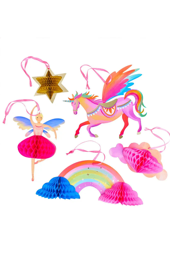 Unicorn Fairy Princess Honeycomb Decorations