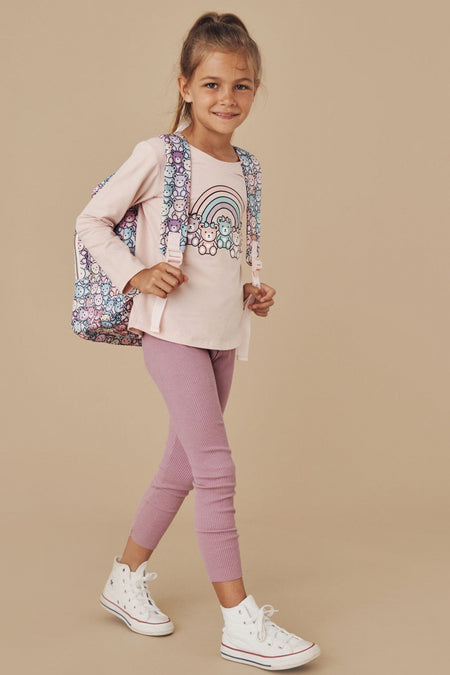 Grey & Pink Ombre Butterfly Sweatpants