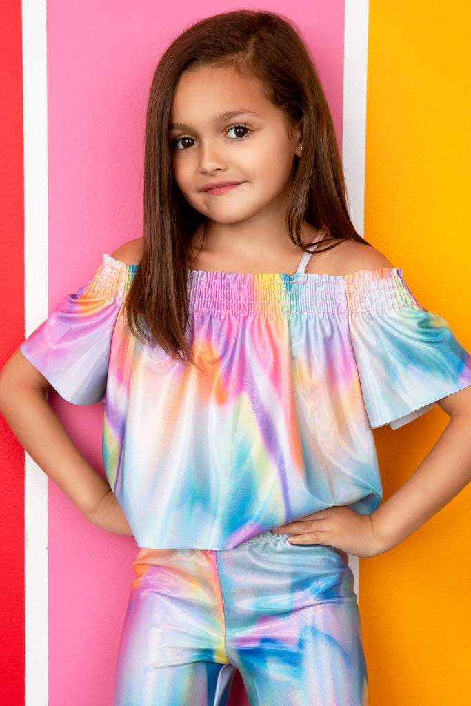 Multi Watercolor Flow Top