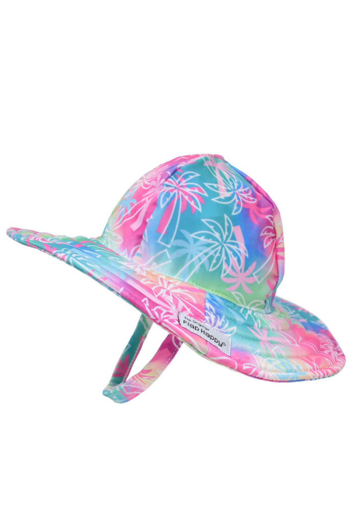 Pink Tropical Palm UPF 50 Swim Hat