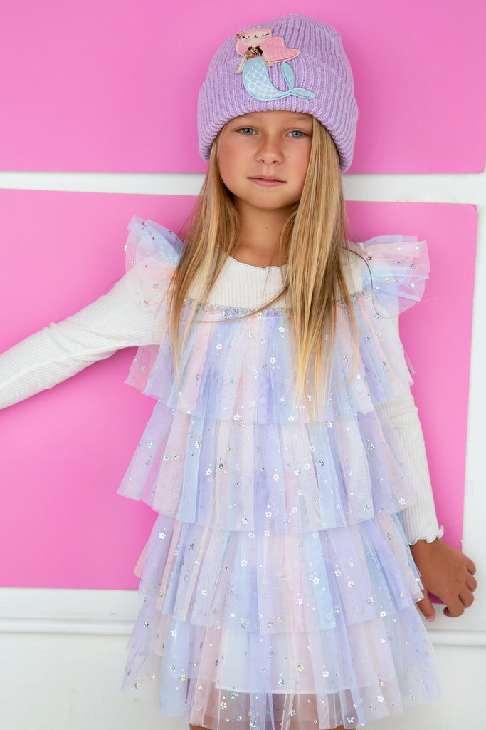 Purple Shimmer Layered Tutu Dress