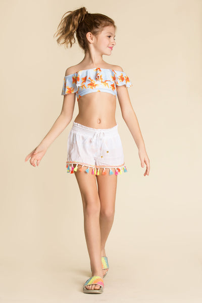 pilyq kids tassel shorts