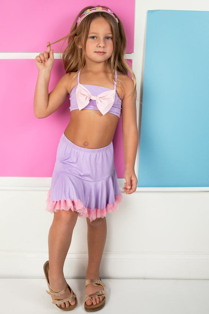 Lilac Skirt with Pink Petals