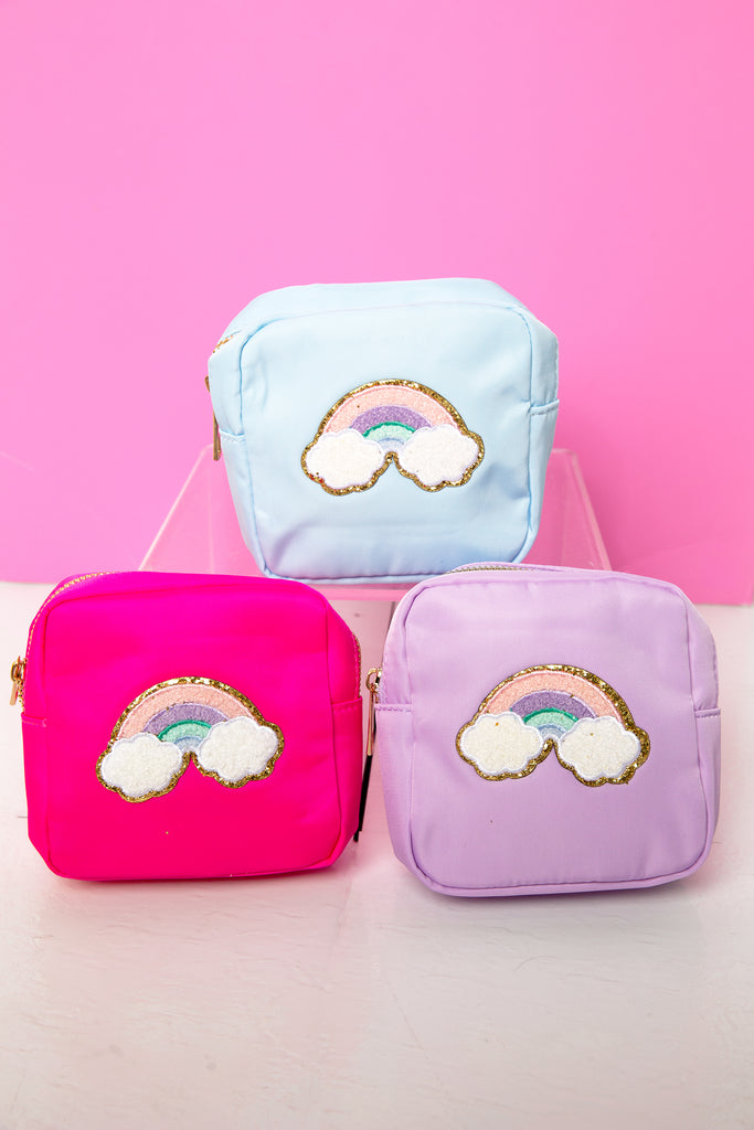 Rainbow Patch Nylon Zipper Pouch