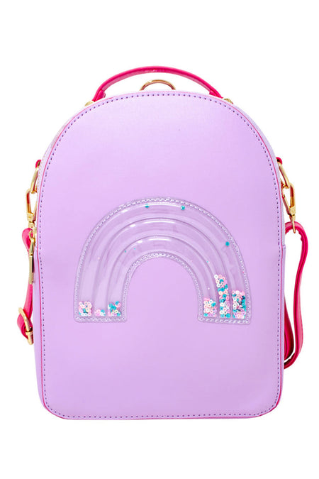 Mini Purple Confetti Smiley Backpack