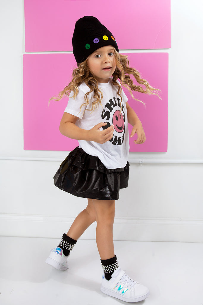 Black Metallic Skirt