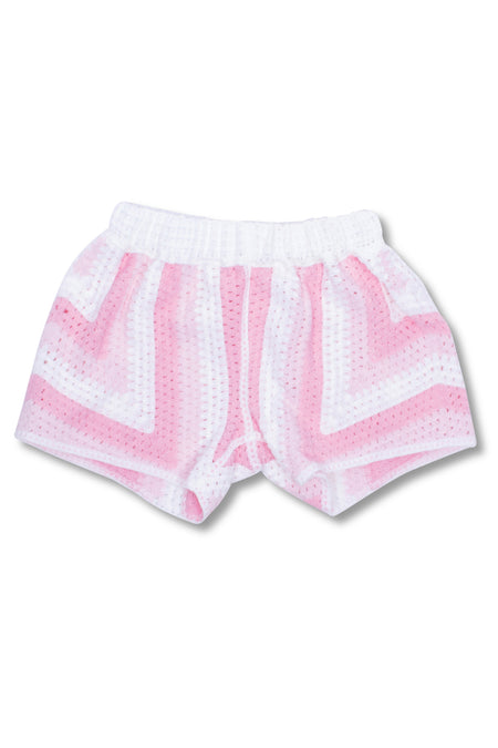 Checkered Smiley Pink Shorts