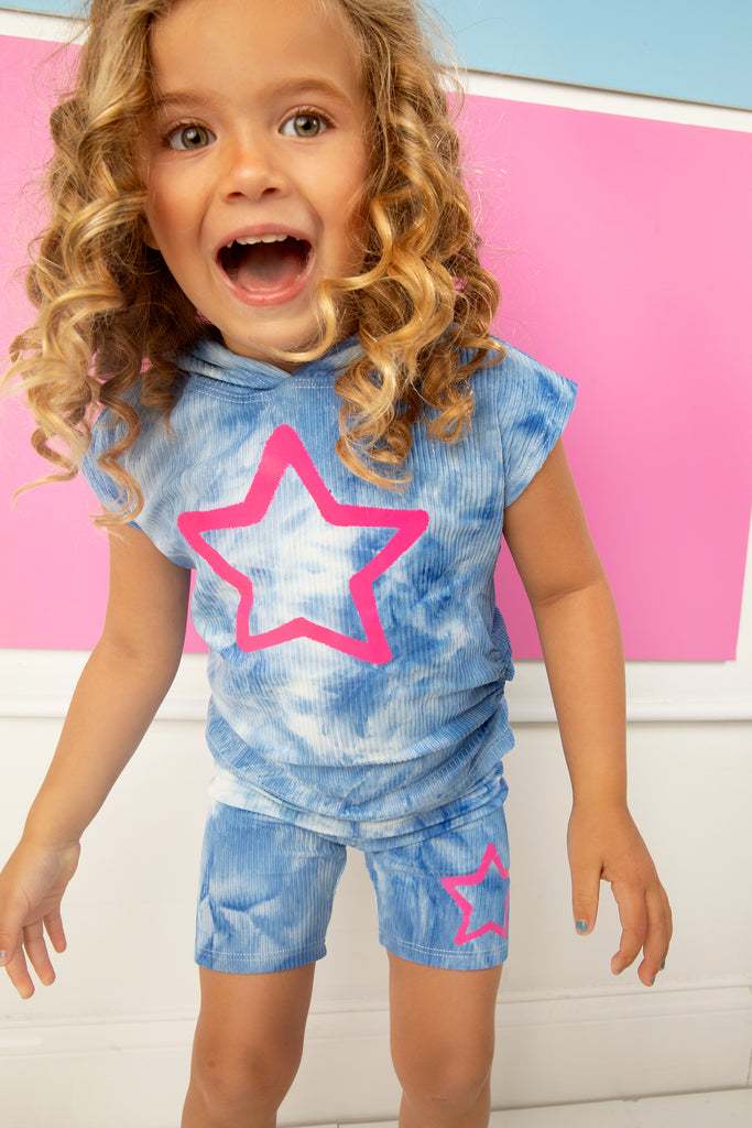 Tie Dye Star Hoodie Tee