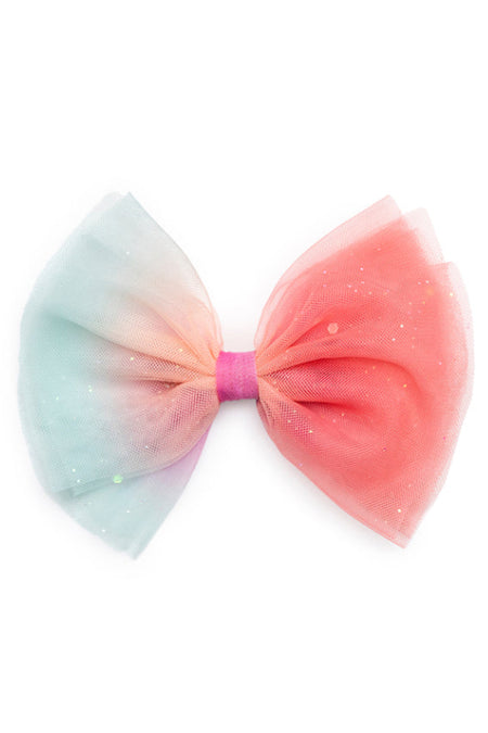 Crystalized Pearl Tulle Bow Headband