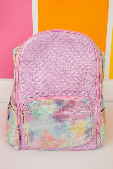Mini Pink Confetti Smiley Backpack
