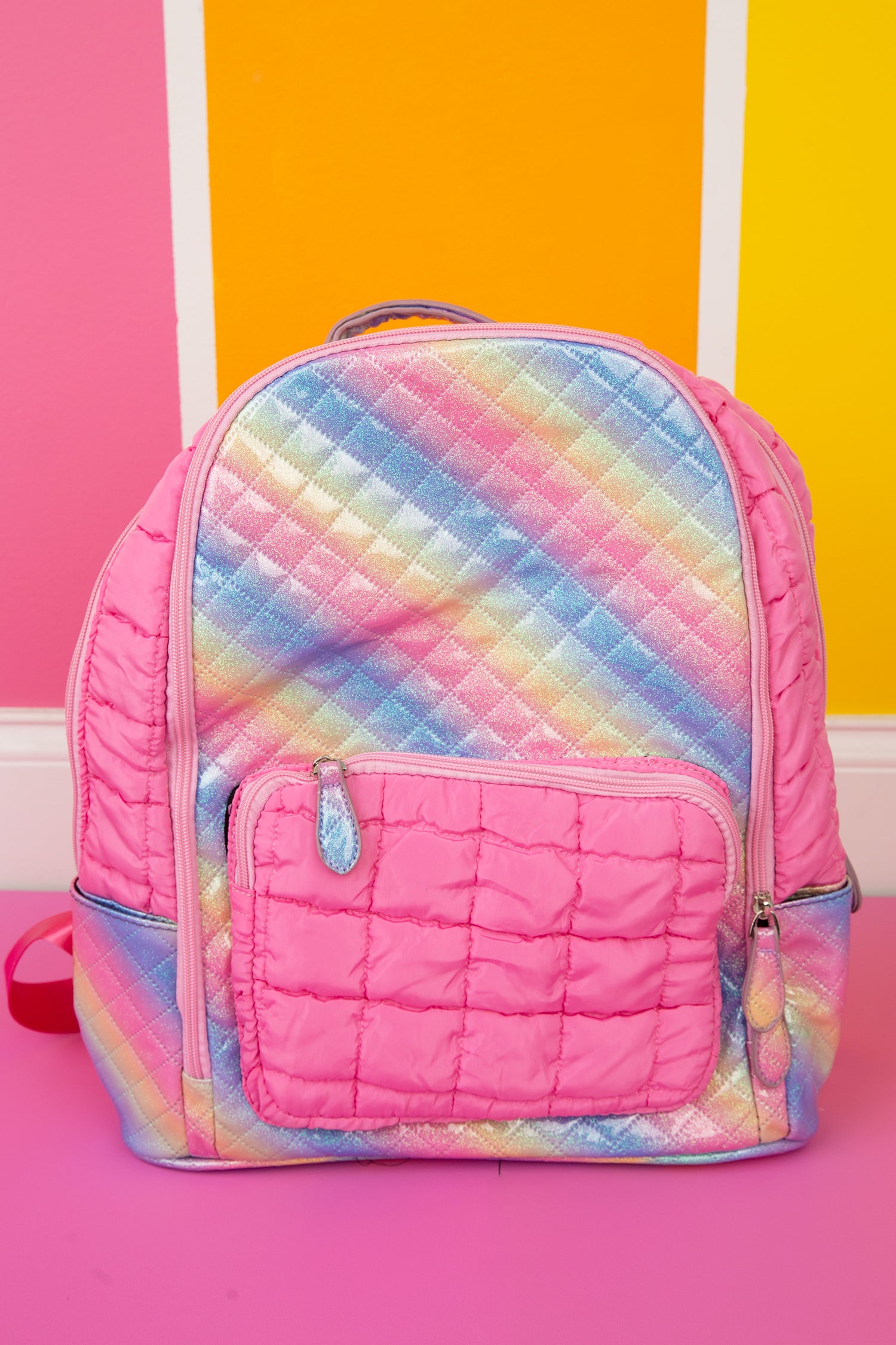 Rainbow Quilted Backpack Me & Kay