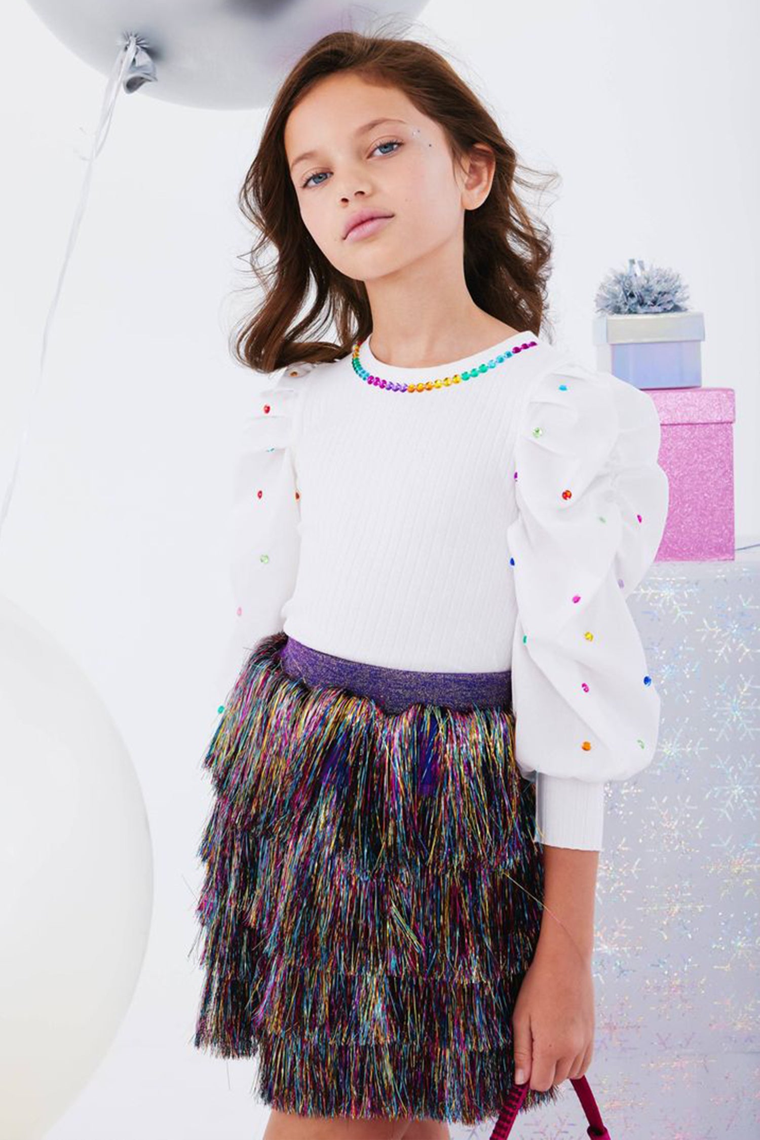 Shimmer Tinsel Party Skirt main image 0