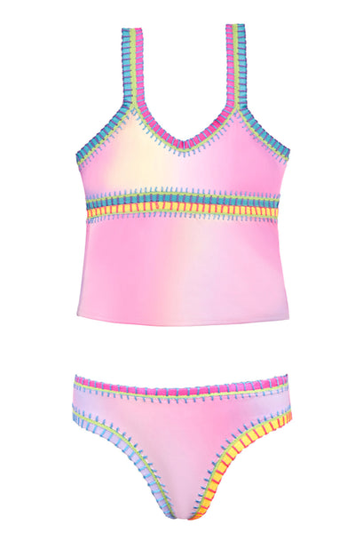 Cotton Candy Embroidered Tankini – Me & Kay