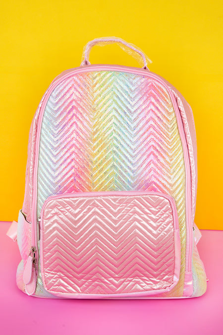 Rainbow Quilted Backpack