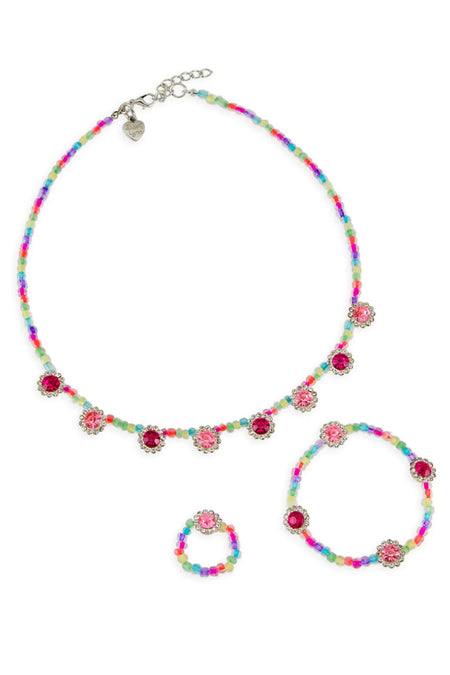 Fancy Gem Necklace & Bracelet Set