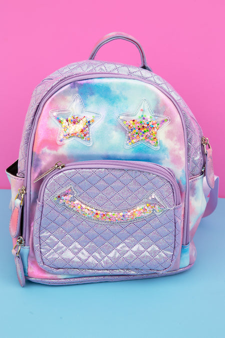 Mini Pink Confetti Smiley Backpack